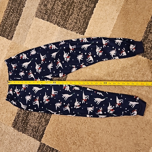 Boy's Holiday Dino Pajama Pants. Super Soft Flannel. Sz: L (10/12) Looks Great! - Picture 8 of 8